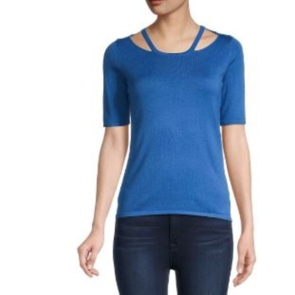 Catherine Malandrino Vibrant Blue Knit Top